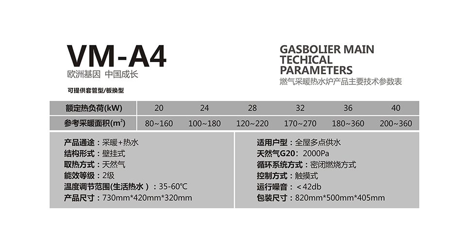燃?xì)獗趻鞝t采暖爐VM-A4參數(shù) 燃?xì)獗趻鞝t采暖爐VM-A4參數(shù)